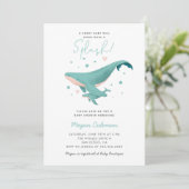 Baby shower Blauw Nautisch Kaart (Staand voorkant)