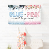 Baby shower Blauw of roze Spandoek (Insitu)
