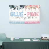 Baby shower Blauw of roze Spandoek (Beurs)