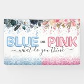Baby shower Blauw of roze Spandoek (Horizontaal)