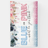 Baby shower Blauw of roze Spandoek (Verticaal)