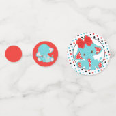 Baby shower blauw olifant confetti (Voorkanten)