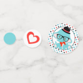 Baby shower blauw olifant confetti (Achterkanten)