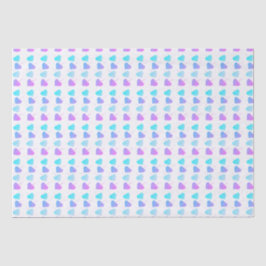 Baby shower blauw, Paarse en roze harten Tissuepapier