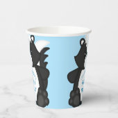 Baby shower blauw papieren bekers (Links)