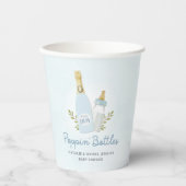 Baby shower blauw papieren bekers (Voorkant)