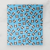 Baby shower blauw plaatskaartje (Binnenkant ongevouwen)