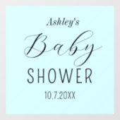 Baby shower blauw raamsticker (Vel)