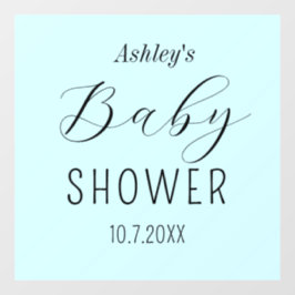 Baby shower blauw raamsticker
