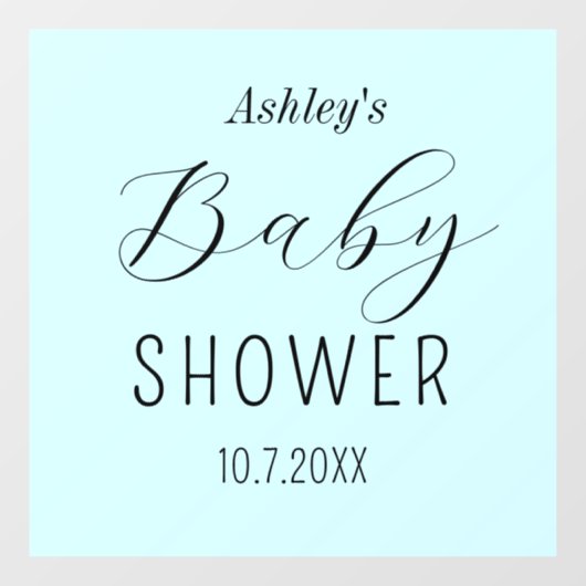 Baby shower blauw raamsticker (Vel)