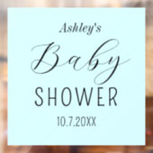 Baby shower blauw raamsticker (Vel 2)
