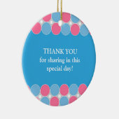 Baby shower Blauw & Roze Favoriet Ornament (Rechts)