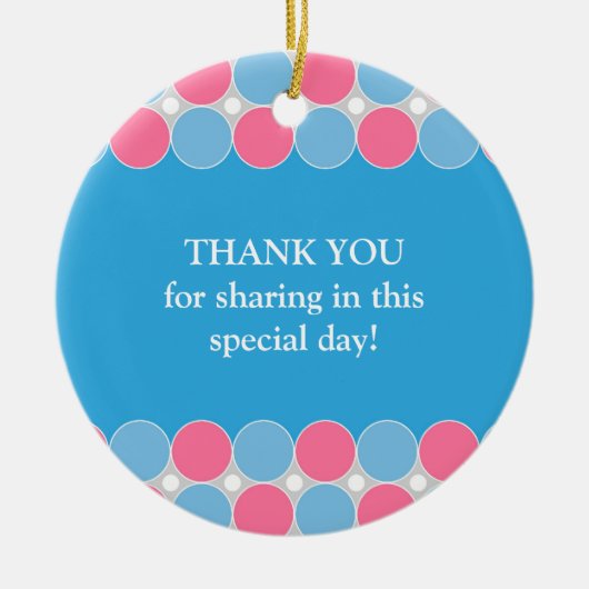 Baby shower Blauw & Roze Favoriet Ornament (Voorkant)