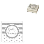 Baby shower  blauw rubberstempel (Gestempeld)
