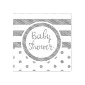 Baby shower  blauw rubberstempel (Afrduk)