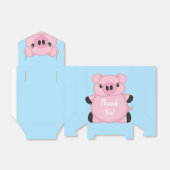 Baby shower Blauw Varkens Bedankdoosjes (Uitgevouwen)