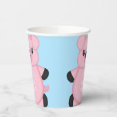 Baby shower Blauw Varkens Papieren Bekers (Links)