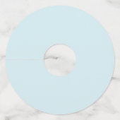 Baby shower blauw wijnglaslabel (Achterkant)