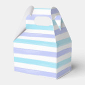 Baby shower Blauw Wit Strepen Bedankdoosjes (Achterkant)