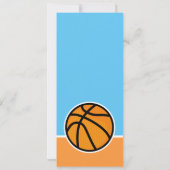 baby shower blauwe Basketball Ticket Couples Foto Kaart (Achterkant)