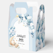 Baby shower Blauwe Beren en Ballonnen Favor Box Bedankdoosjes (Geopend)