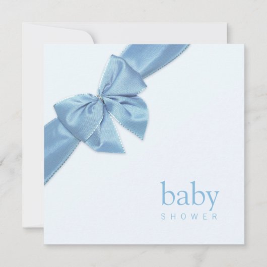 Baby shower Blauwe Bog Kaart (Voorkant)