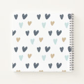 Baby Shower Blauwe Boho Regenboog Gastboek Notitieboek (Achterkant)