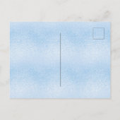 Baby shower blauwe glitter druppelt jongen uitnodiging briefkaart (Achterkant)