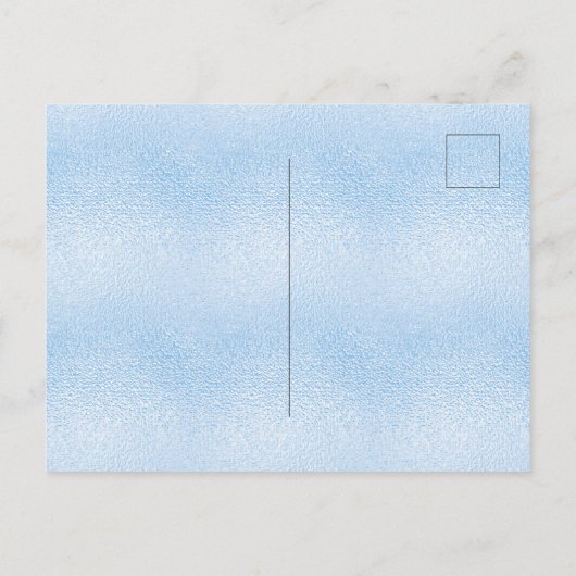 Baby shower blauwe glitter druppelt jongen uitnodiging briefkaart (Achterkant)