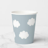 Baby shower Blauwe Jongen omhoog en weg Papieren Bekers (Achterkant)