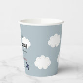 Baby shower Blauwe Jongen omhoog en weg Papieren Bekers (Links)