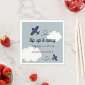 Baby shower Blauwe Jongen omhoog en weg Servet (Insitu)
