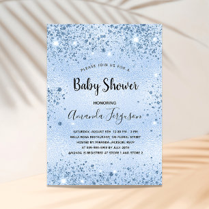 Baby shower blauwe jongen wekt luxe kaart
