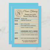 Baby shower blauwe kaart (Voorkant / Achterkant)