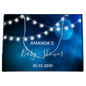 Baby shower blauwe maan lichtsnaarnaam groot cadeauzakje (Voorkant)