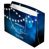 Baby shower blauwe maan lichtsnaarnaam groot cadeauzakje (Achterkant Gekanteld)