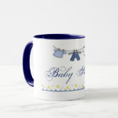 baby shower Blauwe Mok (Voorkant links)