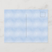 Baby shower blauwe olifantenballonnen uitnodiging briefkaart (Achterkant)