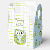 Baby shower Blauwe Owl Bedankdoosjes (Geopend)