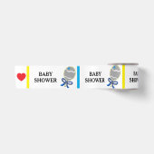 Baby Shower Blauwe Ratels  Satijnen Lint (Voorkant)