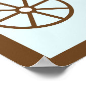 Baby shower Blauwe rol Poster (Hoek)