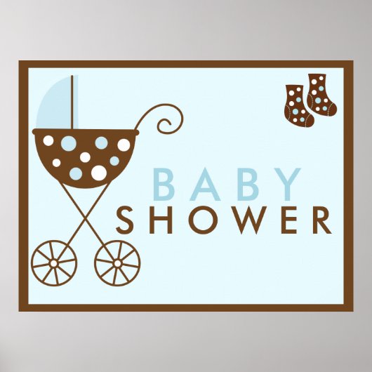 Baby shower Blauwe rol Poster (Voorkant)