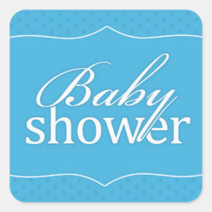 Baby shower Blauwe Sticker
