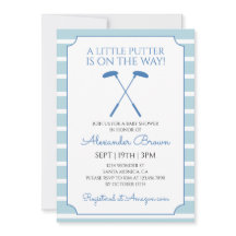 Baby Shower Blauwe Strepen Golf Jongen