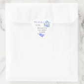 Baby Shower Blauwe Theepot Bloemige Thee Feest Bed Hart Sticker (Tas)