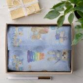 Baby shower Blauwe Waterverf  speelgoed Tissuepapier (Geschenk)