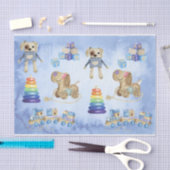 Baby shower Blauwe Waterverf  speelgoed Tissuepapier (Craft)