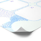 Baby shower Blauwe wolken raden het Poster Vervald (Hoek)