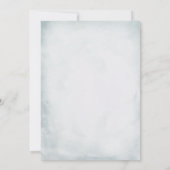 Baby shower Bleek Blauw Wit Rozen Kaart (Achterkant)