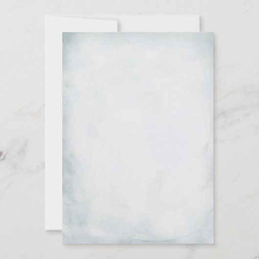 Baby shower Bleek Blauw Wit Rozen Kaart (Achterkant)